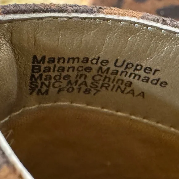 Style & Co. Leopard faux suede ankle boots Excellent UNUSED condition!! 7M - Picture 14 of 16